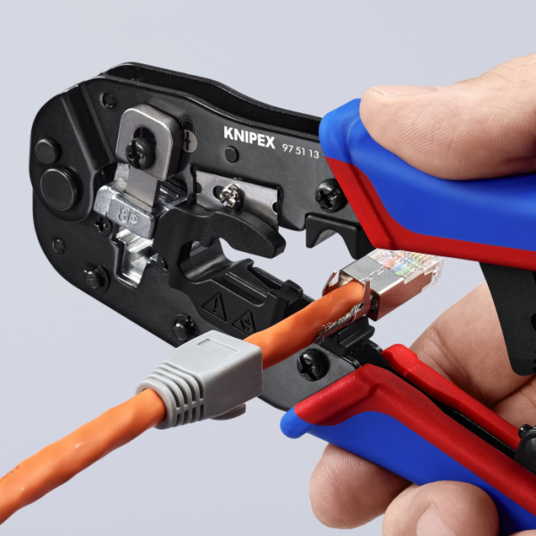 Cleste de sertizat mufe RJ45 cabluri internet Knipex 97 51 13