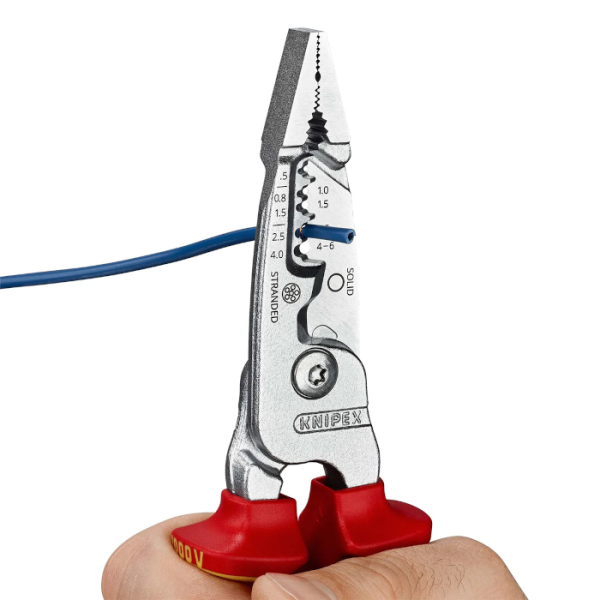 Patent multifucntional electrician Wirestripper Knipex 13 76 200 ME