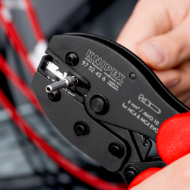 Cleste sertizat mufe cabluri fotovoltaice 6 mm2 MC4 Evo 2 Knipex 97 52 42 6