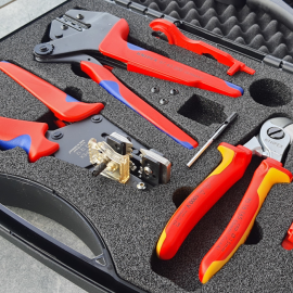 Trusa scule fotovoltaice mufe MC4 si MC4 EVO2 Knipex 97 91 04 V03 Trusa scule fotovoltaice mufe MC4 si MC4 EVO2 Knipex 97 91 04 V03