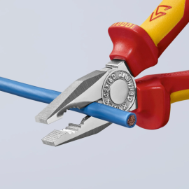 Patent combinat izolat VDE cromat 180 mm Knipex Patent combinat izolat VDE cromat 180 mm Knipex