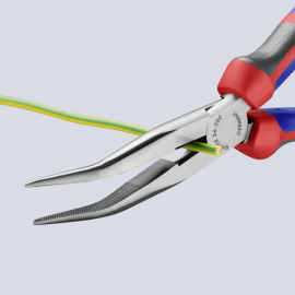 Patent spit cu varf indoit si tais lateral 200 mm Knipex