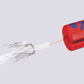 Dezizolator cabluri coaxiale Knipex 16 60 100 SB Dezizolator cabluri coaxiale Knipex 16 60 100 SB