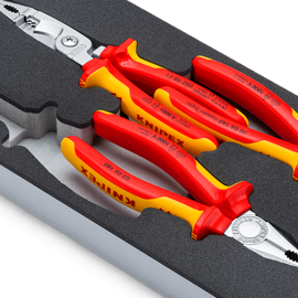 Set 4 clești izolati VDE Knipex patent multifunctional șfic spit